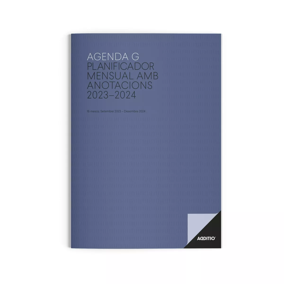 Additio - Agenda G Curso 2023-2024 Mes Vista Tamaño 19.5 X 28.5 Cm Azul Catalán barato