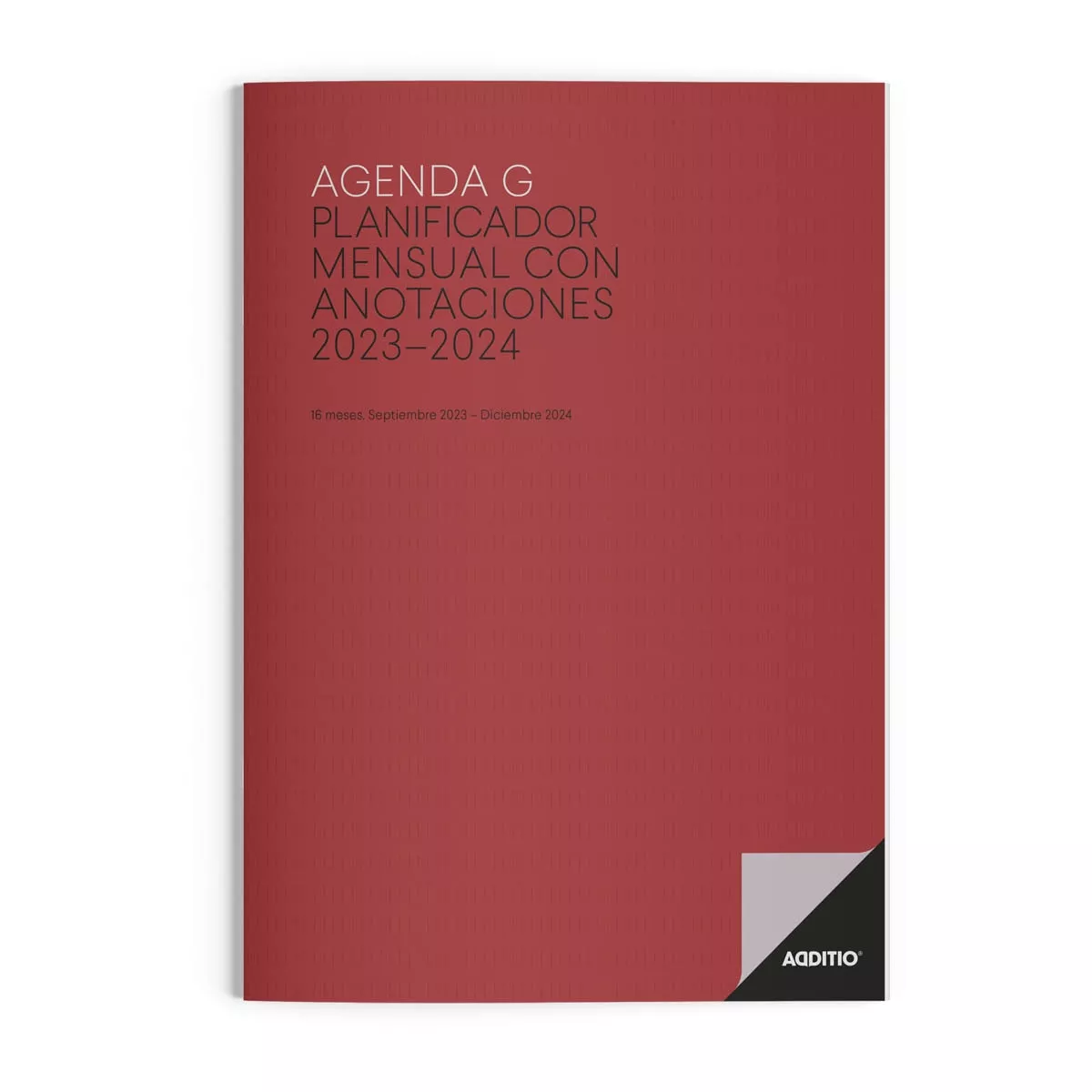 Additio - Agenda G, Curso 2023-2024, Mes Vista, Tamaño 19.5 X 28.5 Cm, , Rojo, Castellano En Oferta Additio - Agenda G