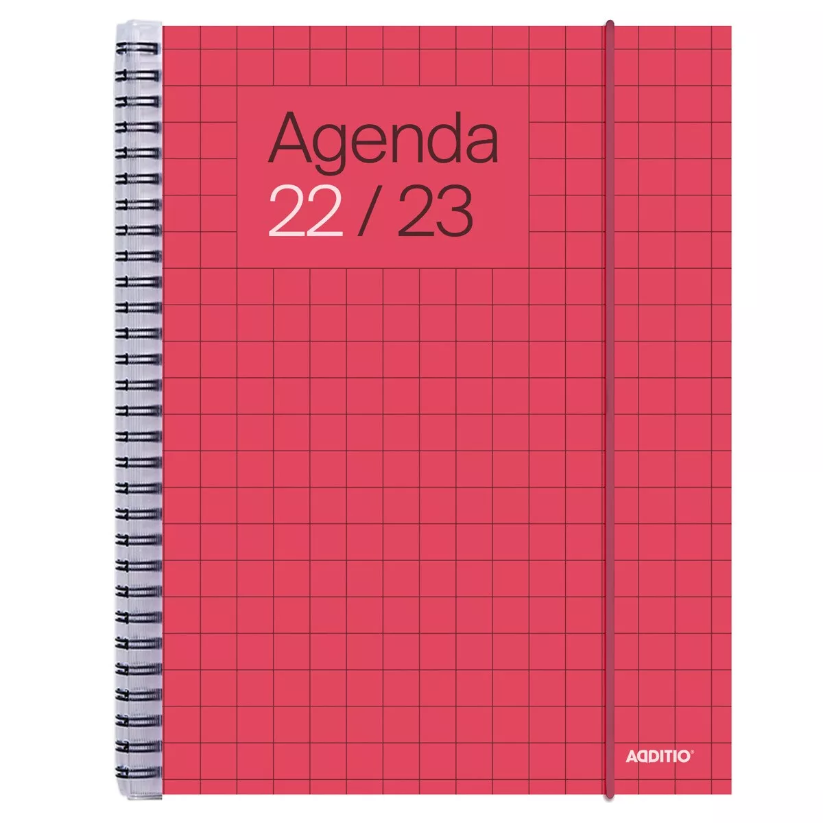 Additio - Agenda Universal Curso 2022-2023 Semana Vista 16.5 X 21.5 Rojo Castellano barato