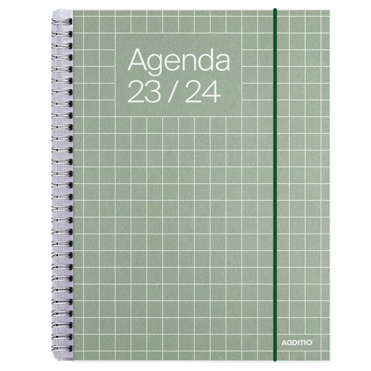 Additio - Agenda Universal, Curso 2023-2024, Semana Vista, Tamaño 16.5 X 21.5, , Verde, Castellano En Oferta Additio - Agenda Universal