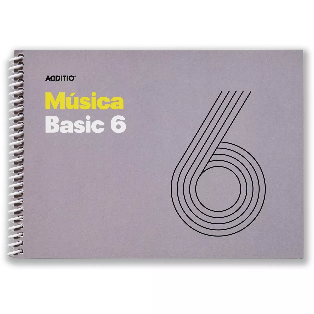Additio - Cuaderno De Música Basic 6 24 X 168 Cm Gris barato