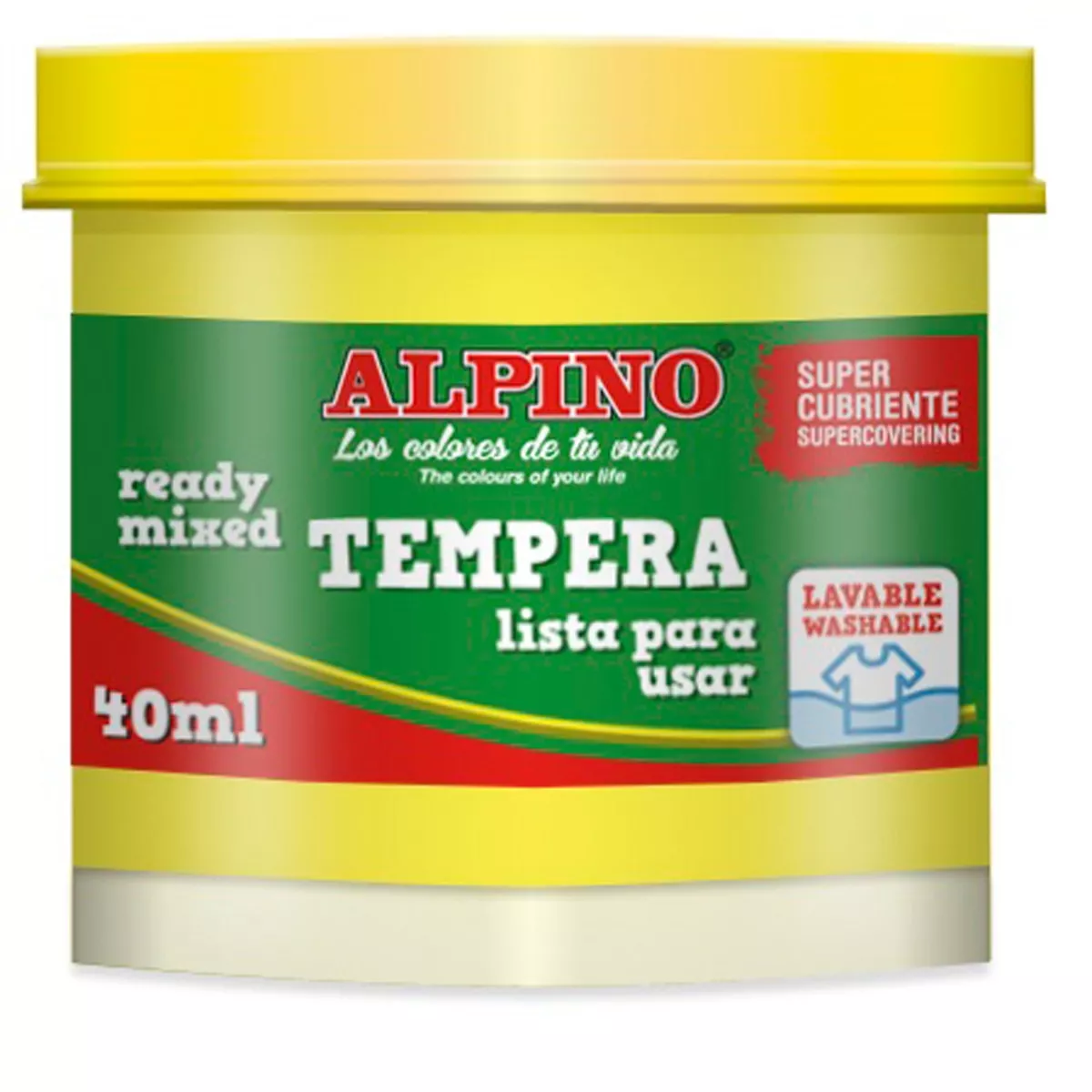 Alpino - 1 Bote Tempera Amarillo 40 Ml.