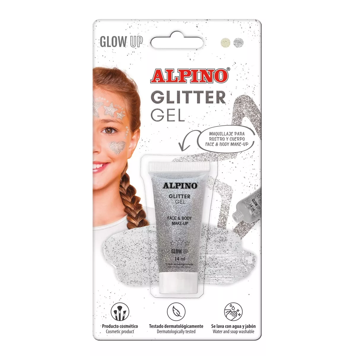 Alpino - Blister Maquillaje Gel Transparente Con Purpurina Glitter Plata En Oferta Alpino - Blister Maquillaje Gel Transparente Con Purpurina Glitter Plata Barato