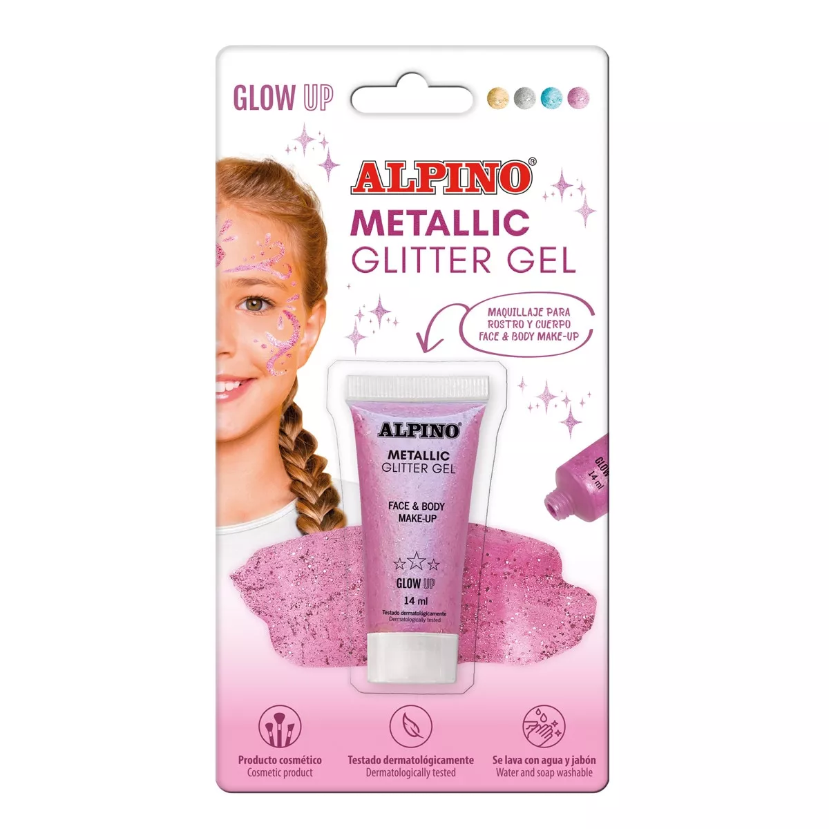 Alpino - Blister Maquillaje Gel Transparente Con Purpurina Glitter Rosa En Oferta Alpino - Blister Maquillaje Gel Transparente Con Purpurina Glitter Rosa Barato