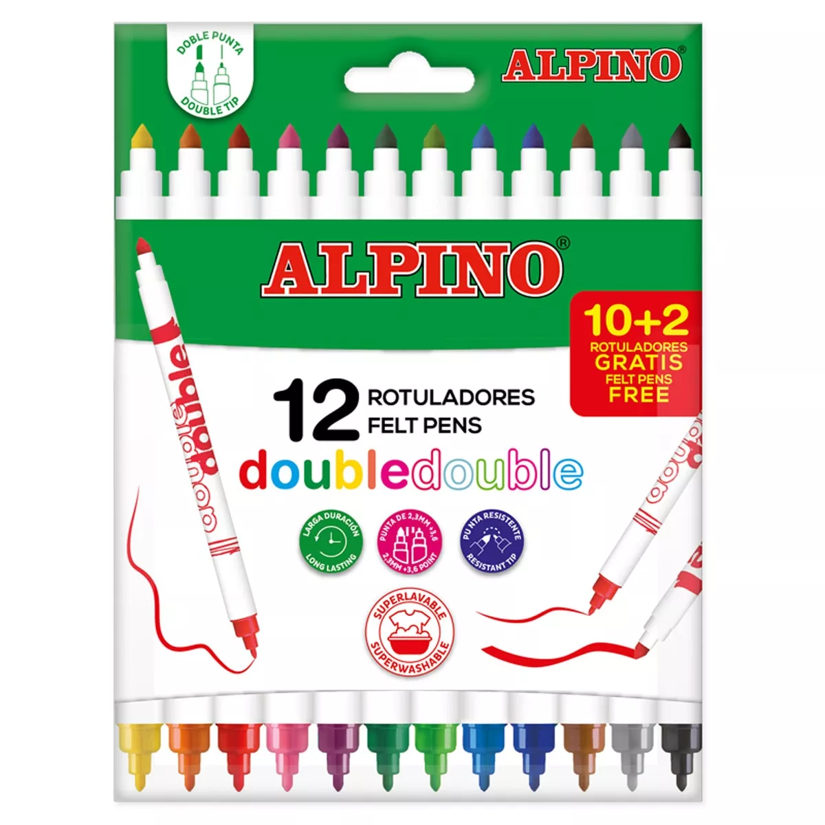 Alpino - Bolsa 10 Rotuladores Double barato