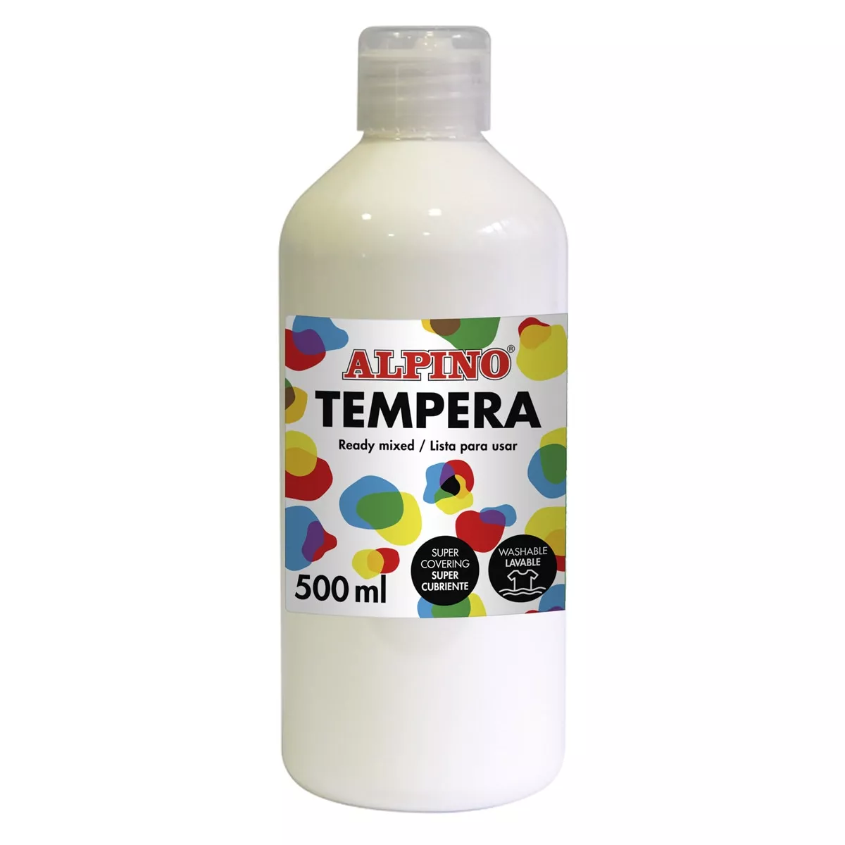 Alpino - Botella De Témpera 500 Ml Blanco barato