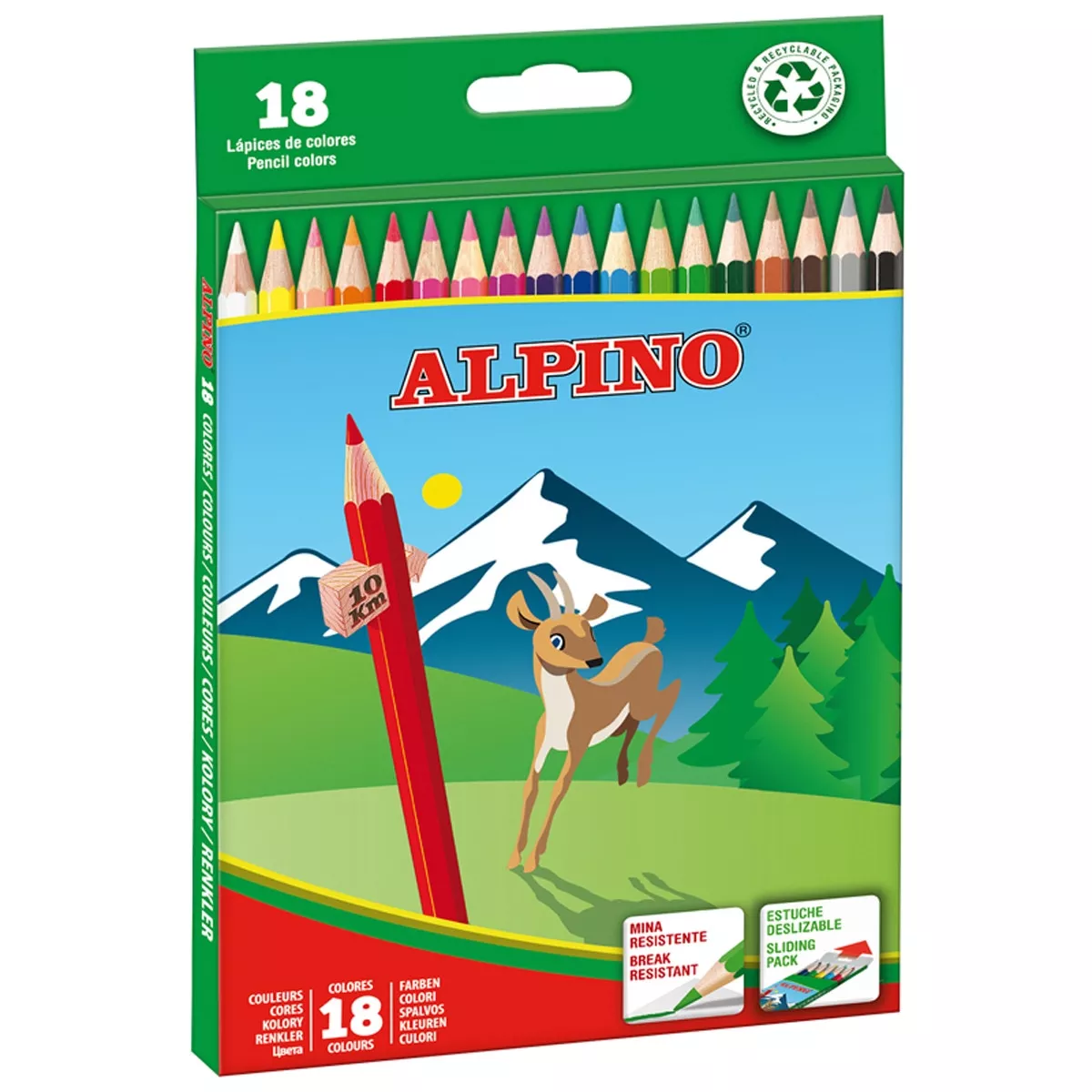 Alpino - Caja 18 Lápices Colores Largos Wf En Oferta Alpino - Caja 18 Lápices Colores Largos Wf Barato
