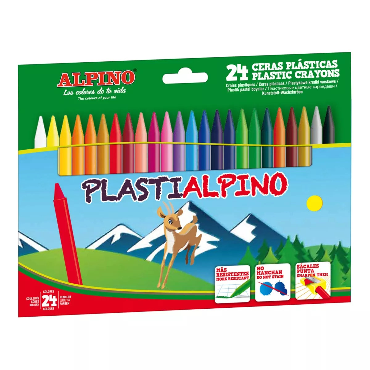 Alpino - Estuche 24 Ceras Plásticas barato