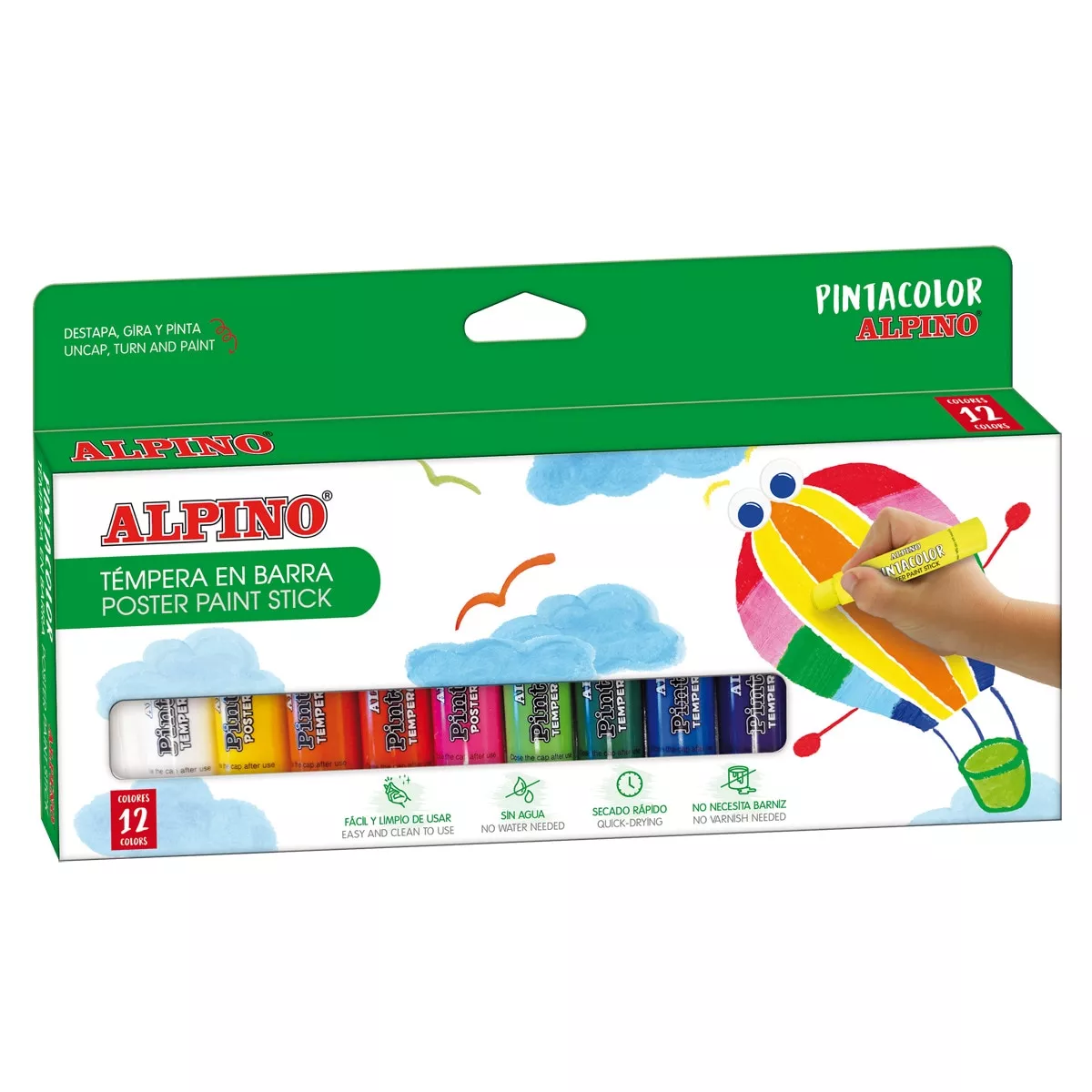 Alpino - Estuche De 12 Témperas En Barra Pintacolor Multicolor En Oferta Alpino - Estuche De 12 Témperas En Barra Pintacolor Multicolor Barato