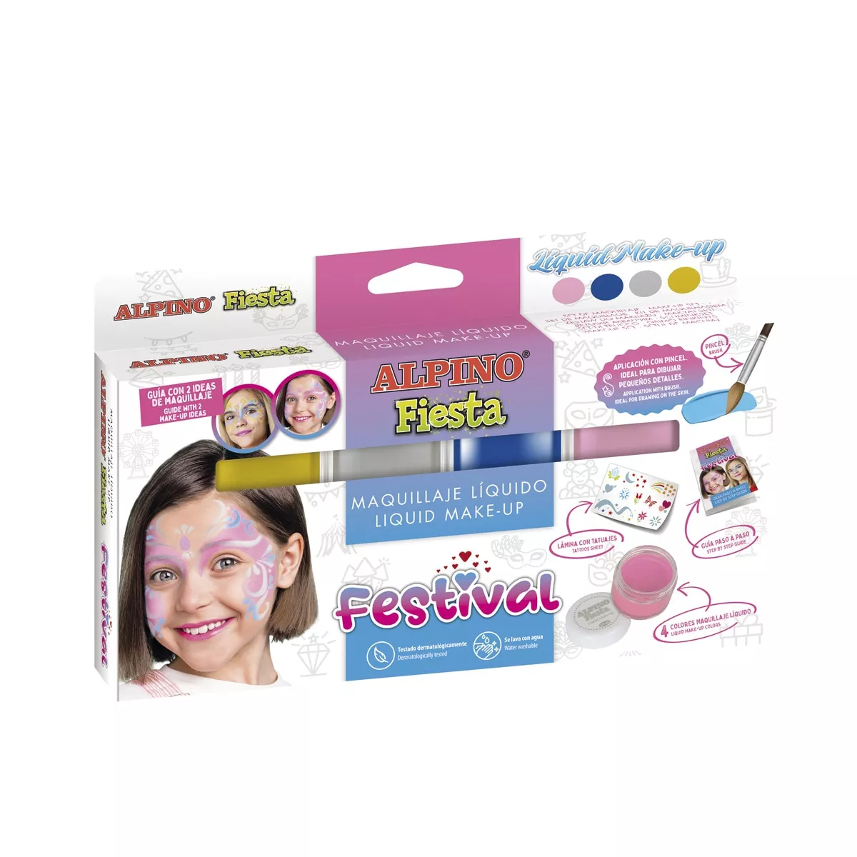 Alpino - Estuche Maquillaje Liquid Festival 4 Colores barato