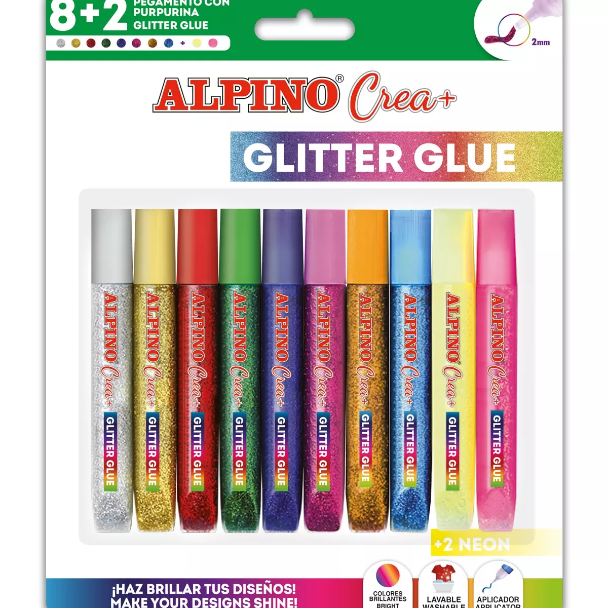 Alpino - Glitter Classic 8+2 Neón En Oferta Alpino - Glitter Classic 8+2 Neón Barato