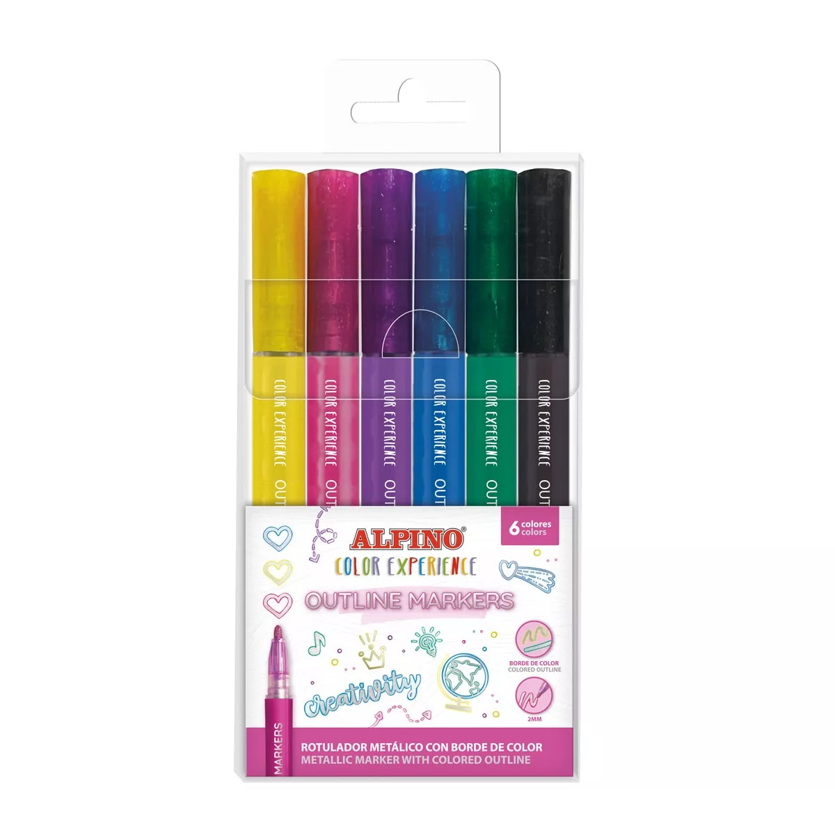 Alpino - Set 6 Rotuladores Outliner Markers Color Experience En Oferta Alpino - Set 6 Rotuladores Outliner Markers Color Experience Barato