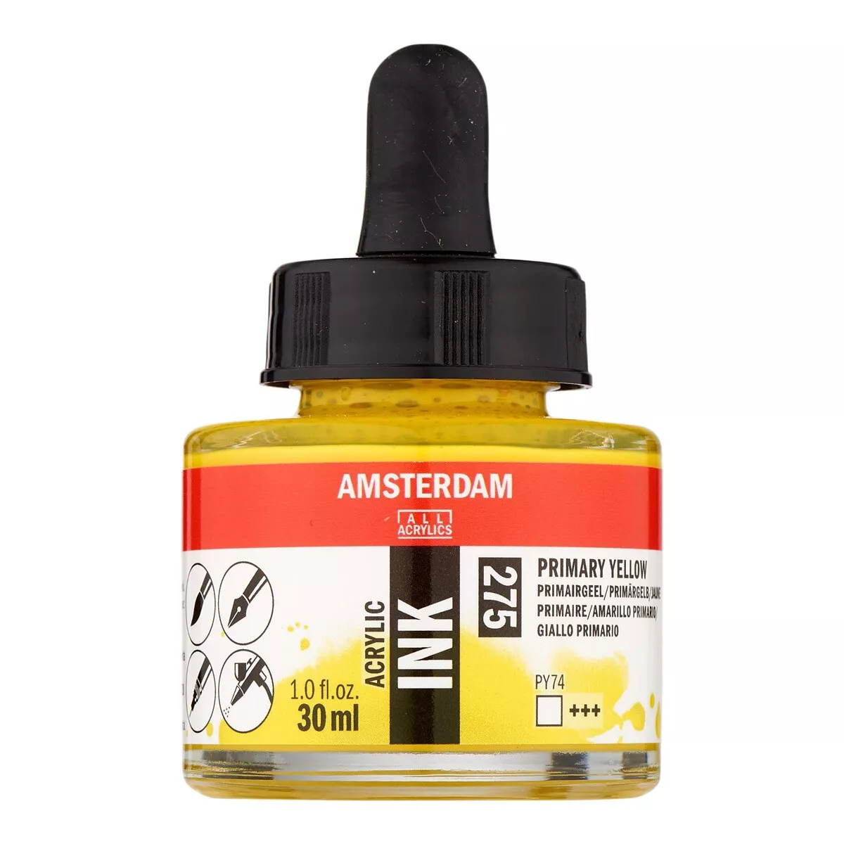 Amsterdam - Bote De Tinta Acrílica De 30 Ml Ámsterdam Amarillo Primario En Oferta Amsterdam - Bote De Tinta Acrílica De 30 Ml Ámsterdam Amarillo Primario Barato