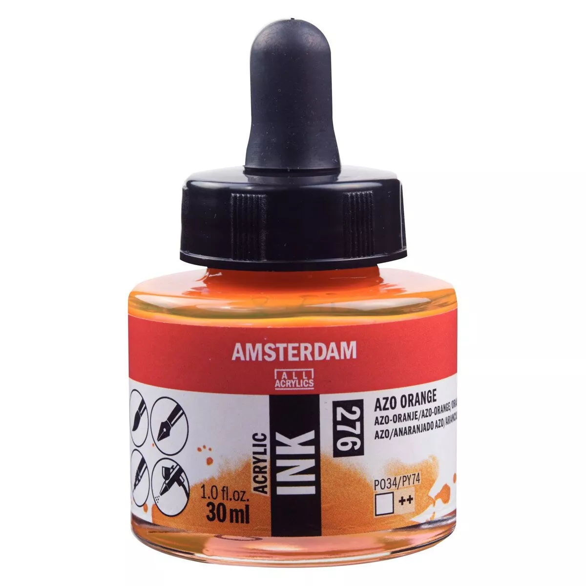 Amsterdam - Bote De Tinta Acrílica De 30 Ml Ámsterdam Anaranjado Azo En Oferta Amsterdam - Bote De Tinta Acrílica De 30 Ml Ámsterdam Anaranjado Azo Barato
