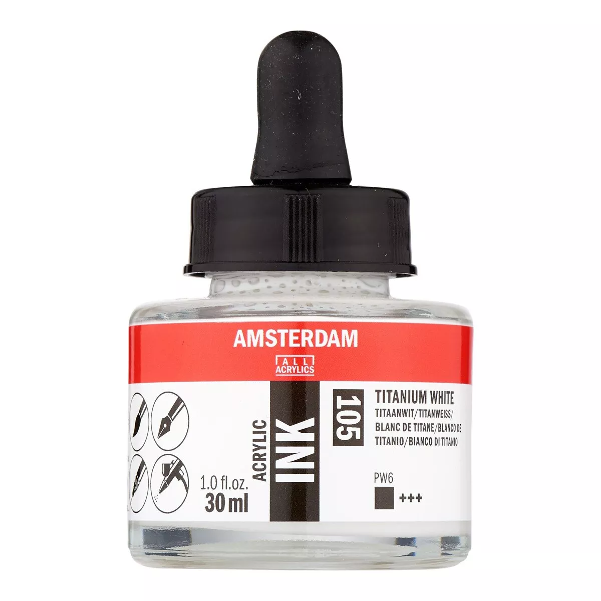 Amsterdam - Bote De Tinta Acrílica De 30 Ml Ámsterdam Blanco Titanio En Oferta Amsterdam - Bote De Tinta Acrílica De 30 Ml Ámsterdam Blanco Titanio Barato