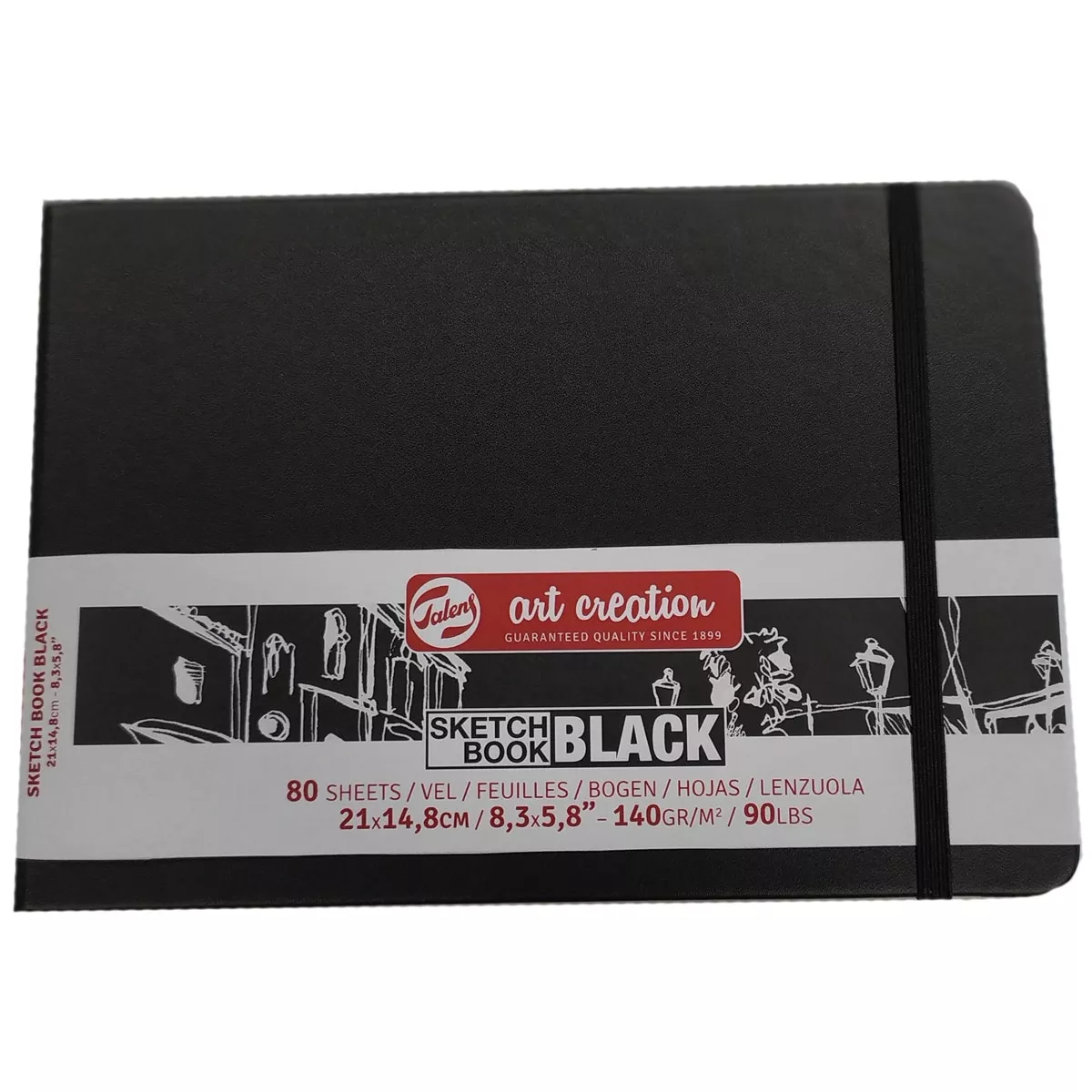 Art Creation - Bloc De Tapa Dura Negra Para Sketch De Medidas 21X14,8 Cms Horizontal Hojas Negras Y 140 Grms Multicolor En Oferta Art Creation - Bloc De Tapa Dura Negra Para Sketch De Medidas 21X14