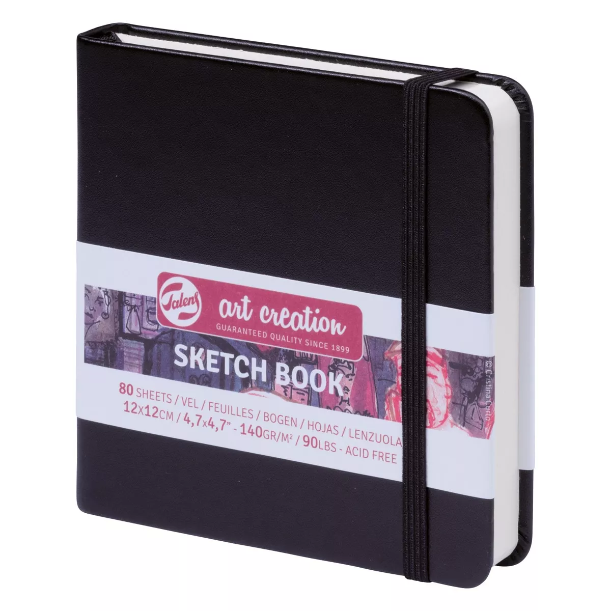 Art Creation - Bloc Tapa Dura Cosida Para Esbozo 140 Grms M2 80 Hojas 12 X 12 Cms Artcreation Negro En Oferta Art Creation - Bloc Tapa Dura Cosida Para Esbozo 140 Grms M2 80 Hojas 12 X 12 Cms Artcreation Negro Barato