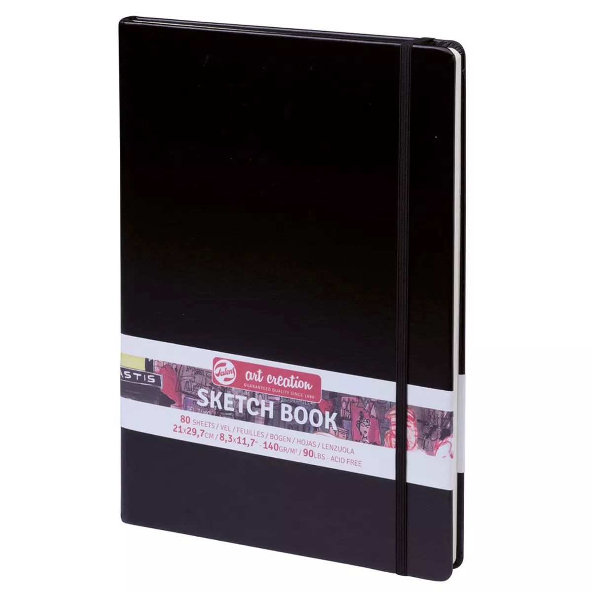 Art Creation - Bloc Tapa Dura Cosida Para Esbozo 140 Grms M2 80 Hojas 21 X 29,7 Cms Artcreation Negro En Oferta Art Creation - Bloc Tapa Dura Cosida Para Esbozo 140 Grms M2 80 Hojas 21 X 29