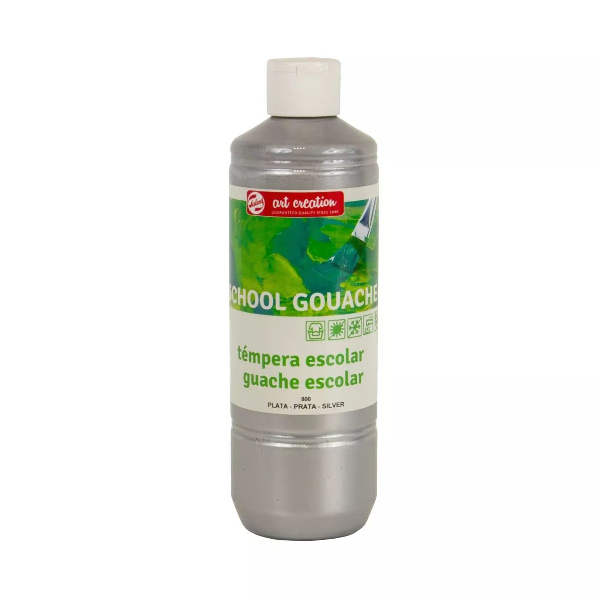 Art Creation - Bote De Témpera Escolar De 500 Ml Plata barato