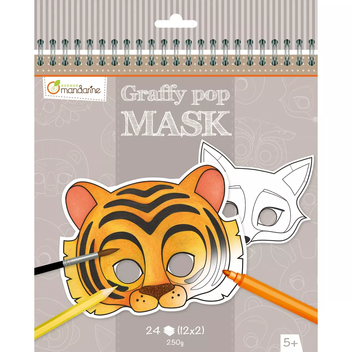 Avenue Mandarine - Álbum Máscaras Animales Beige barato