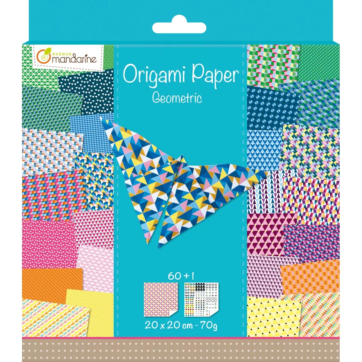 Avenue Mandarine - Origami Paper Geometric, 20 X 20 Cm, 60H, 70G Multicolor En Oferta Avenue Mandarine - Origami Paper Geometric