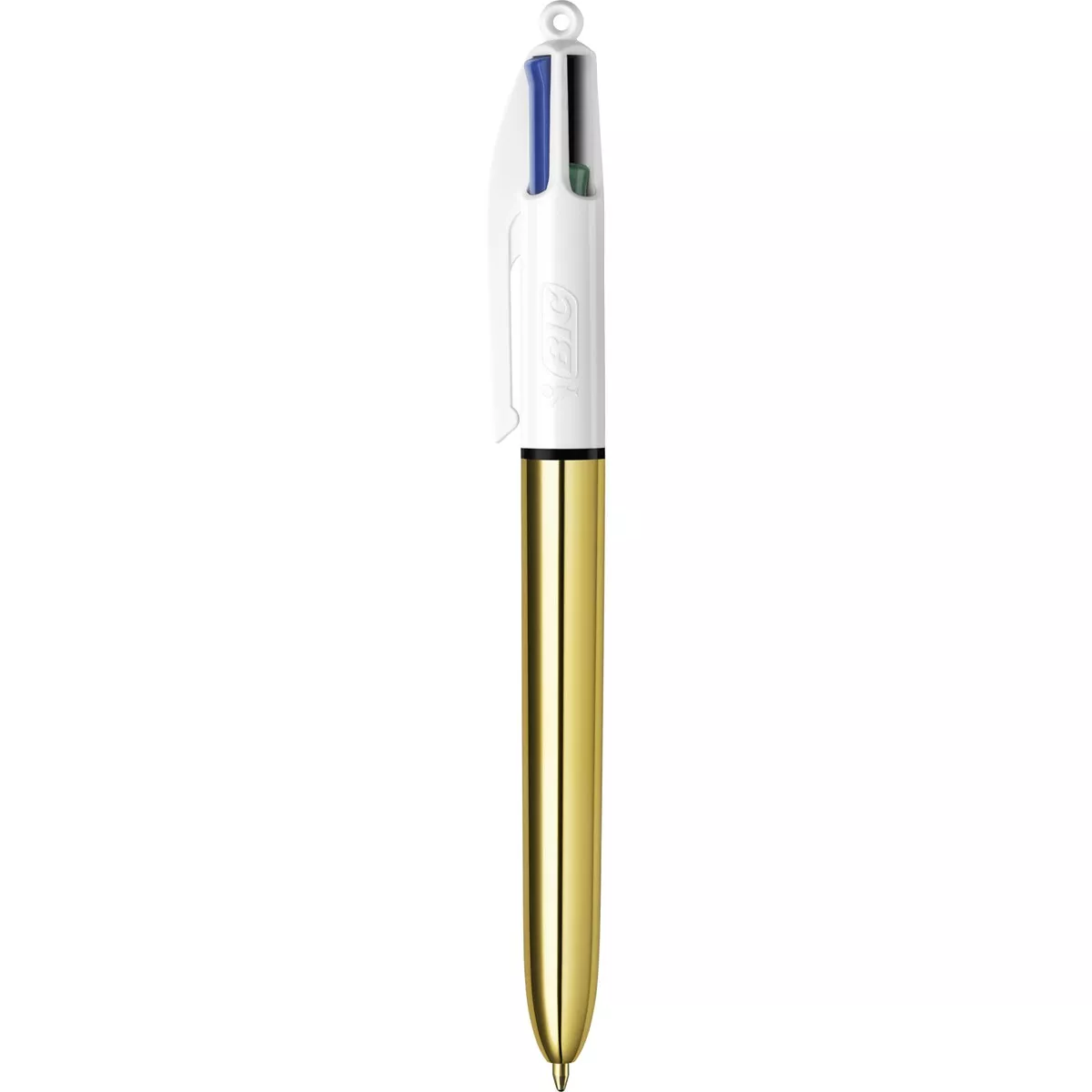 BIC - Bolígrafo 4 Colores Shine Con Cuerpo Metalizado Dorado Punta Media barato