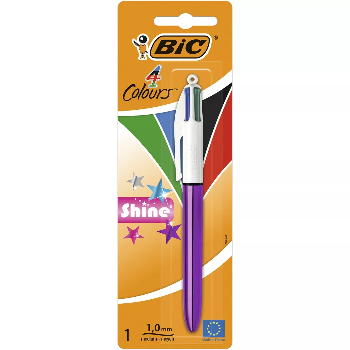 BIC - Pack De 1 Bolígrafo 4 Colores Shine Con Cuerpo Metalizado Punta Media barato