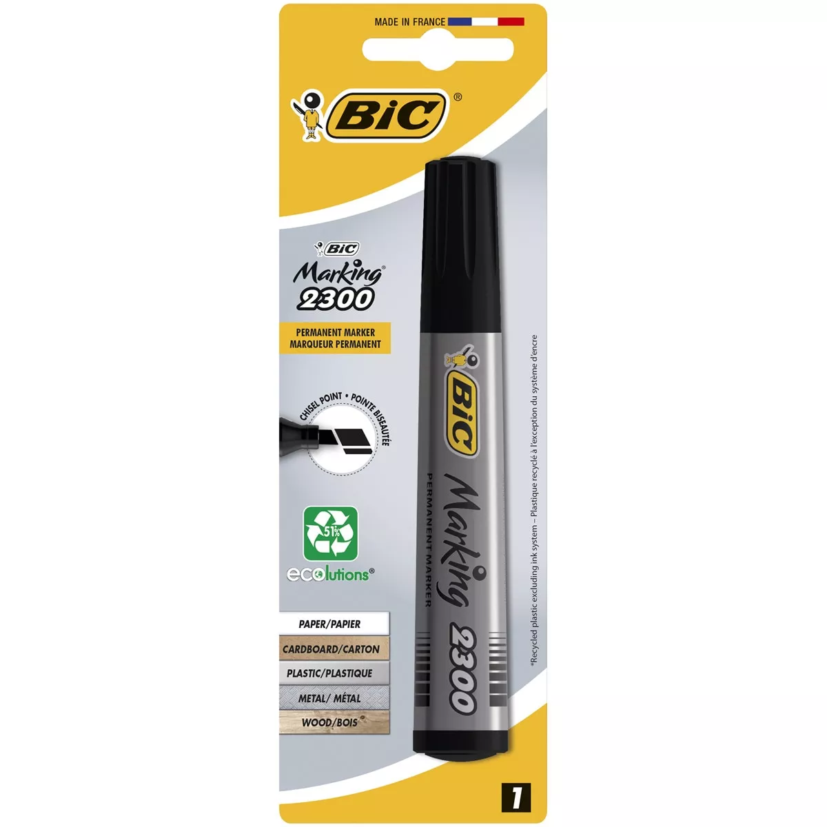 BIC - Pack De 1 Marcador Permanente Marking 2300 Ecolutions barato
