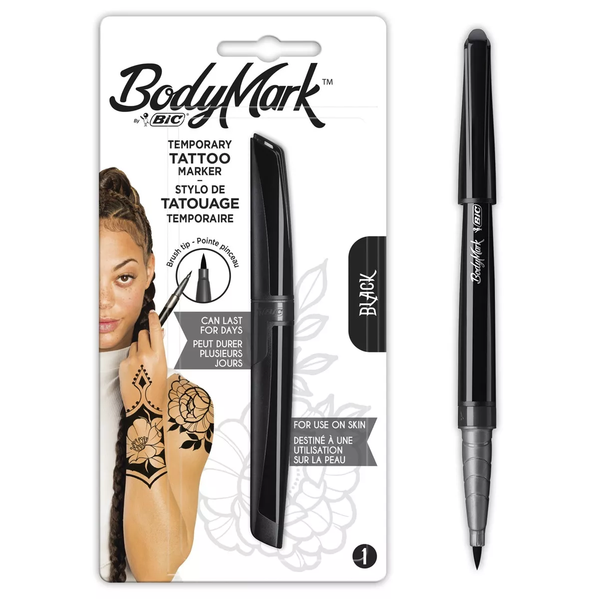 Bic - Pack De 1 Marcador Tatuaje Temporal Bodymark Negro En Oferta Bic - Pack De 1 Marcador Tatuaje Temporal Bodymark Negro Barato