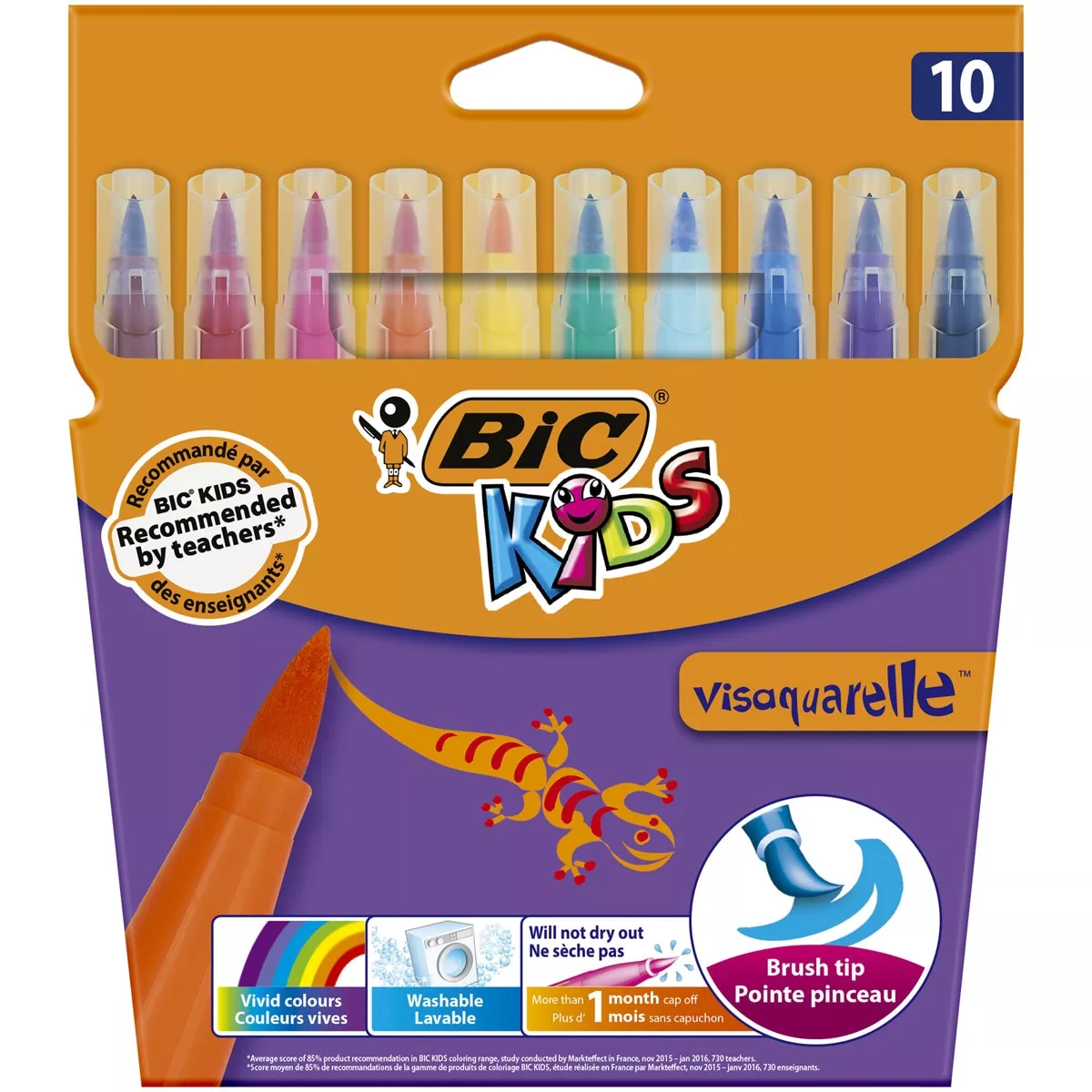 BIC - Pack De 10 Rotuladores De Colores Para Niños