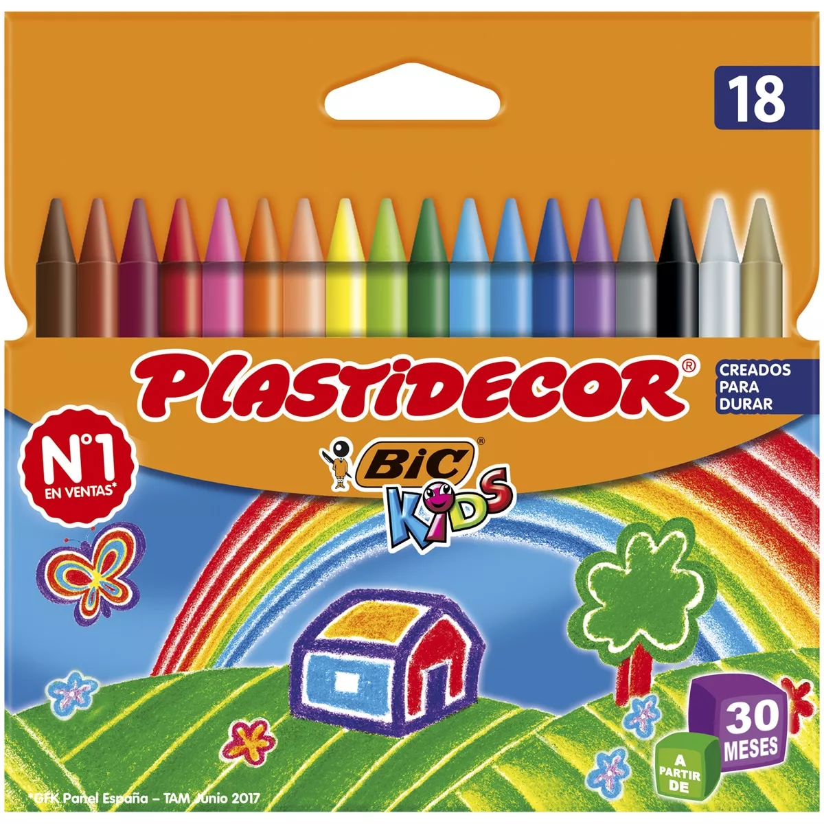 BIC - Pack De 18 Ceras Plásticas Colorear Kids Plastidecor barato