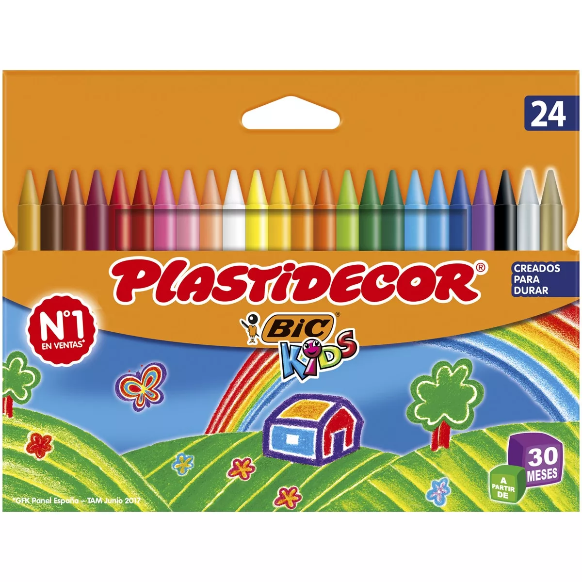 BIC - Pack De 24 Ceras Plásticas Colorear Kids Plastidecor barato