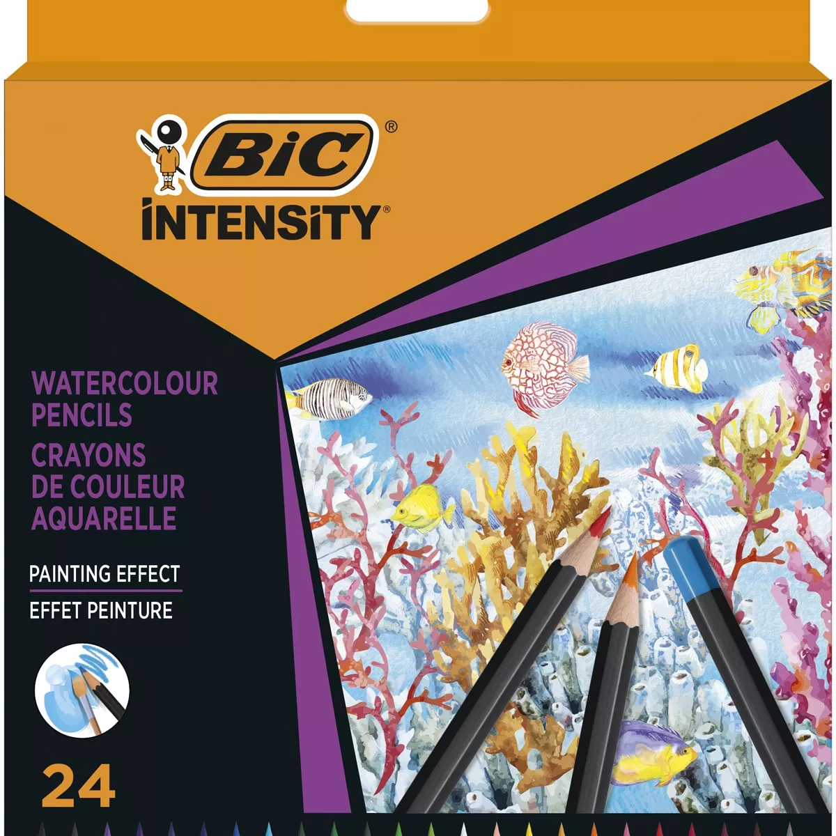 BIC - Pack De 24 Lápices Colorear Acuareables Intensity barato