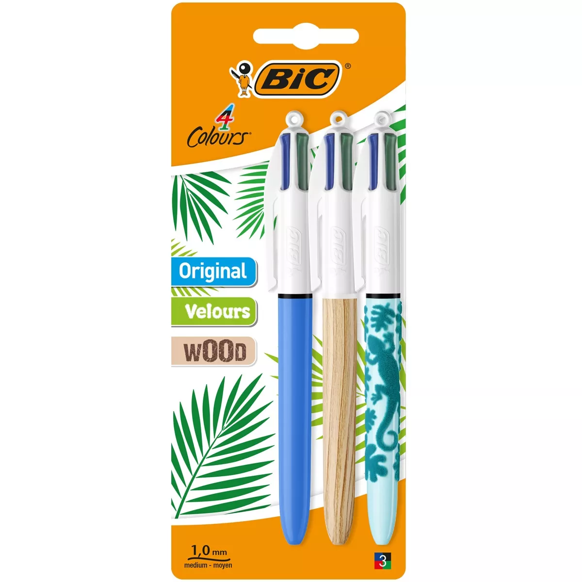 BIC - Pack De 3 Bolígrafos 4 Colores Original