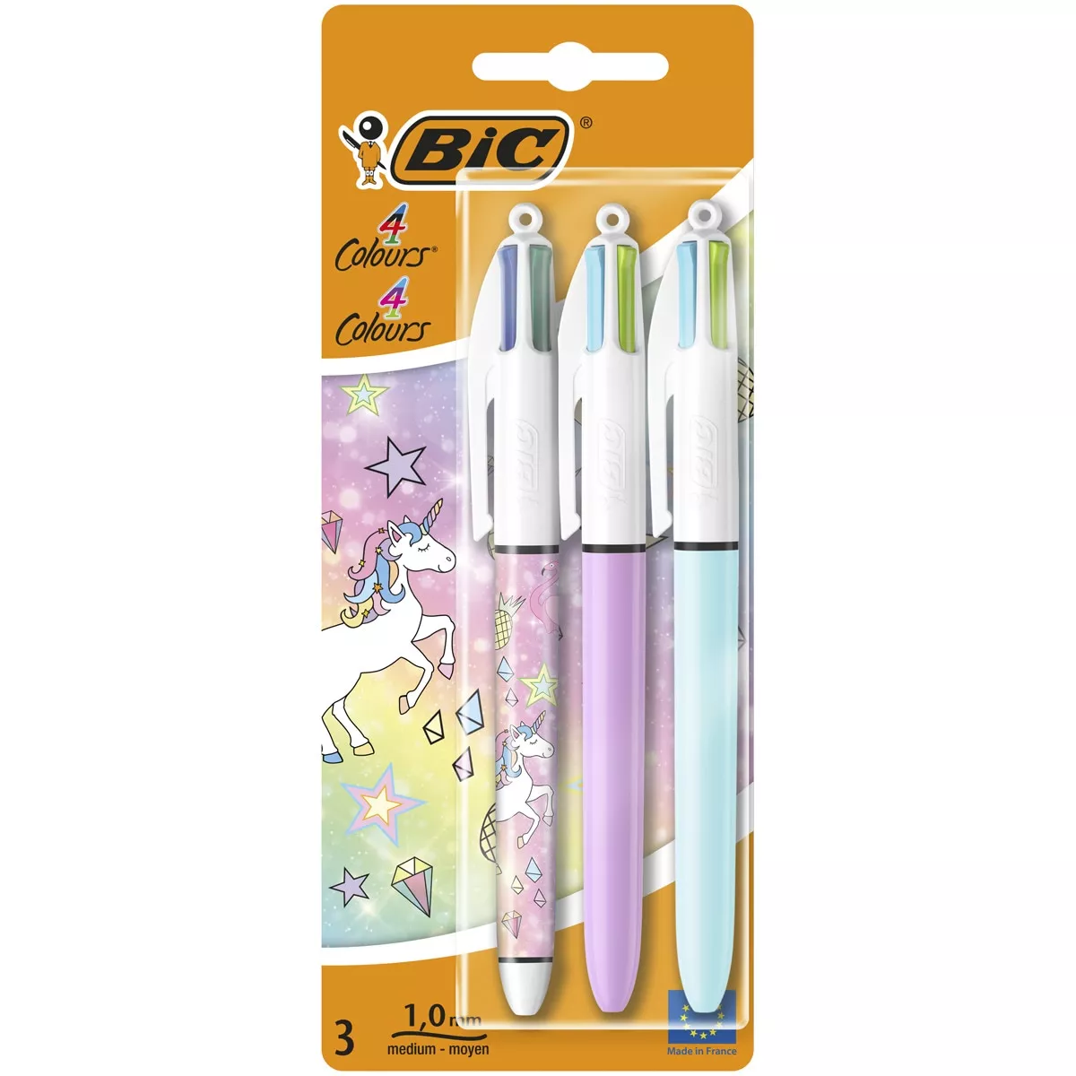 BIC - Pack De 3 Bolígrafos 4 Colores Pastel & Unicornio barato