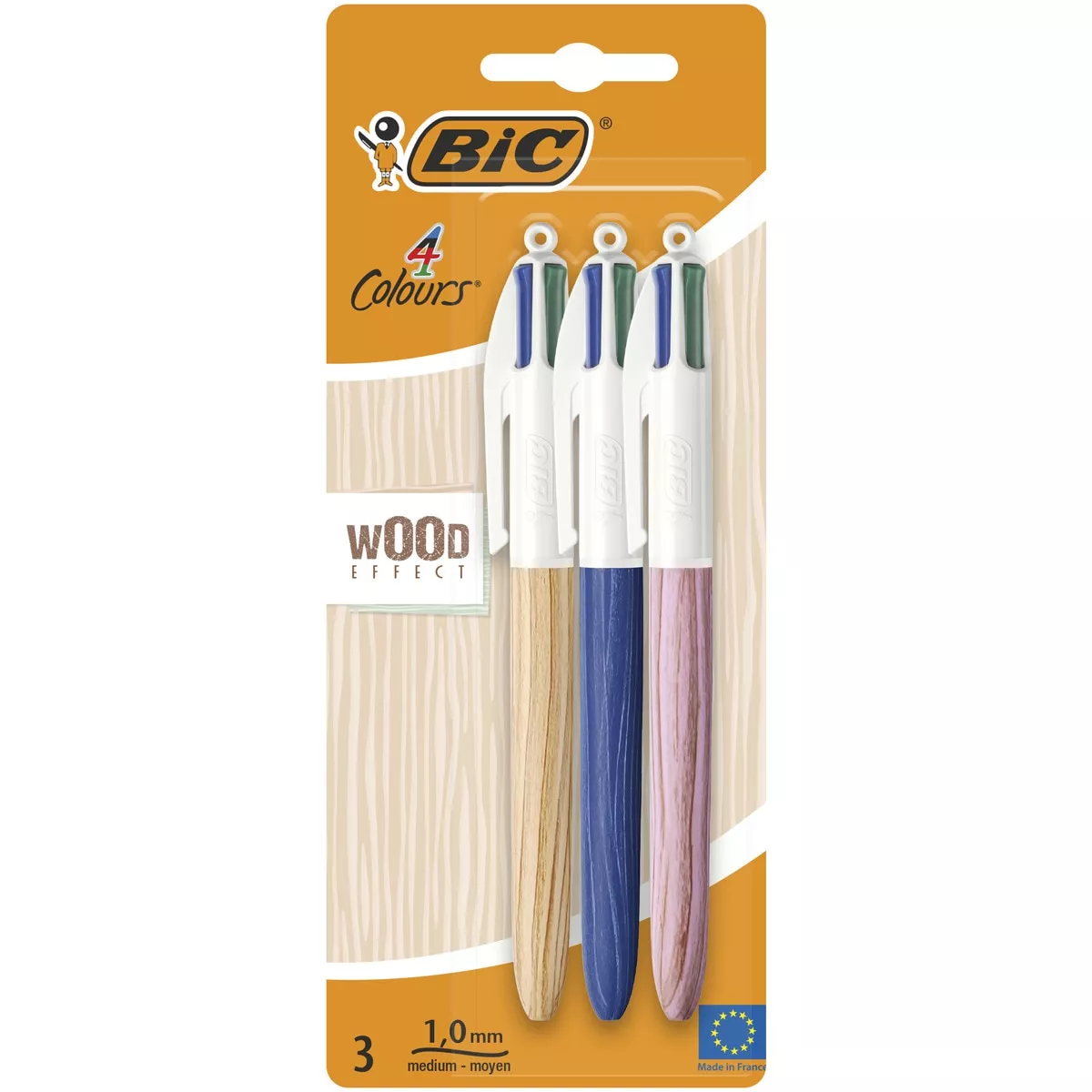BIC - Pack De 3 Bolígrafos 4 Colores Wood barato