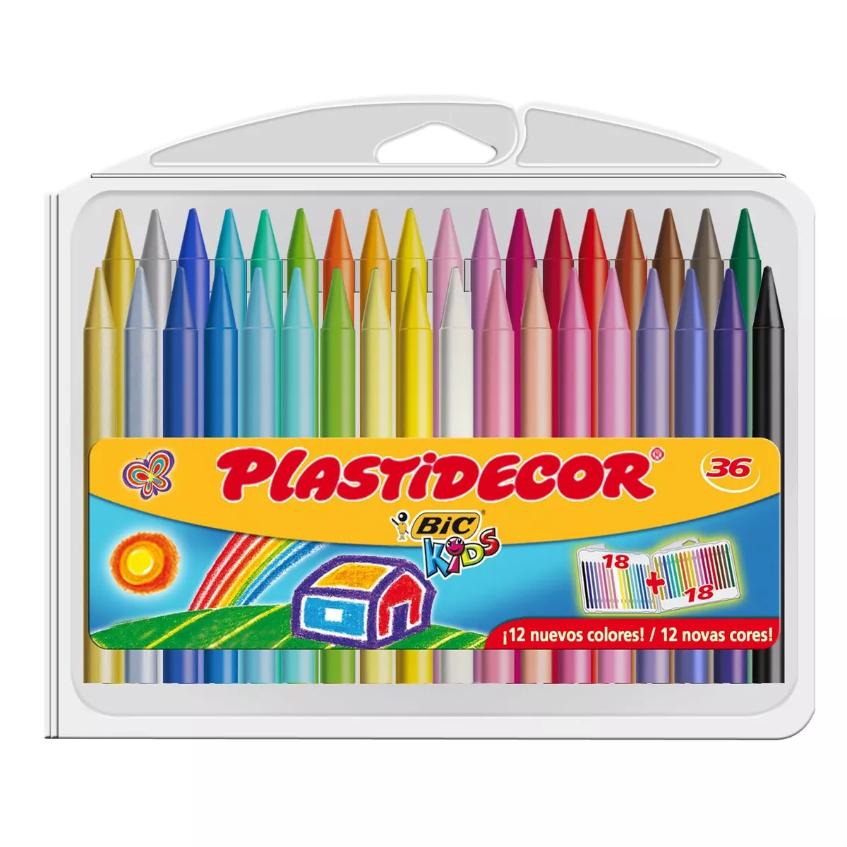 BIC - Pack De 36 Ceras Plásticas Colorear Kids Plastidecor barato