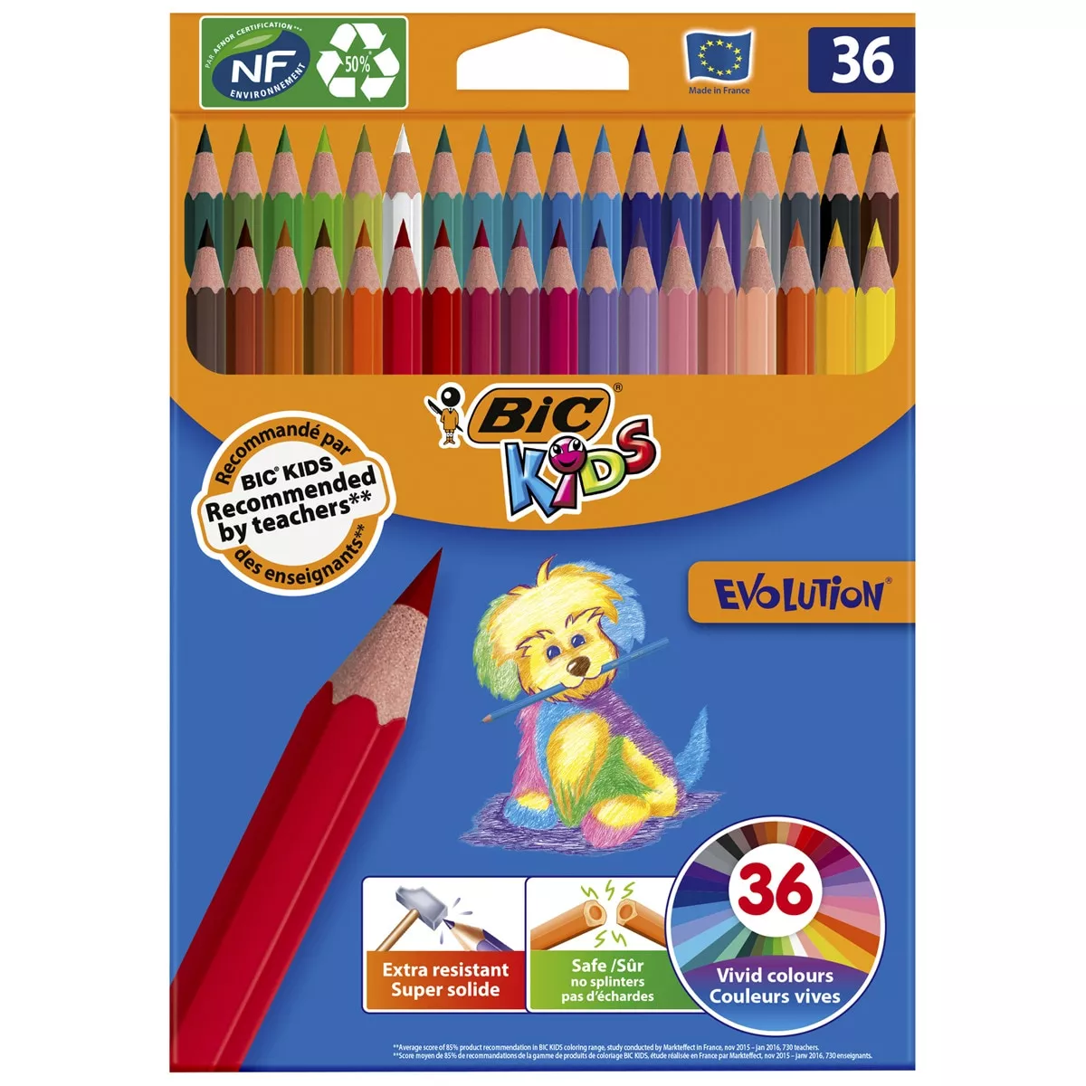 BIC - Pack De 36 Lápices De Colores Para Niños Para Colorear
