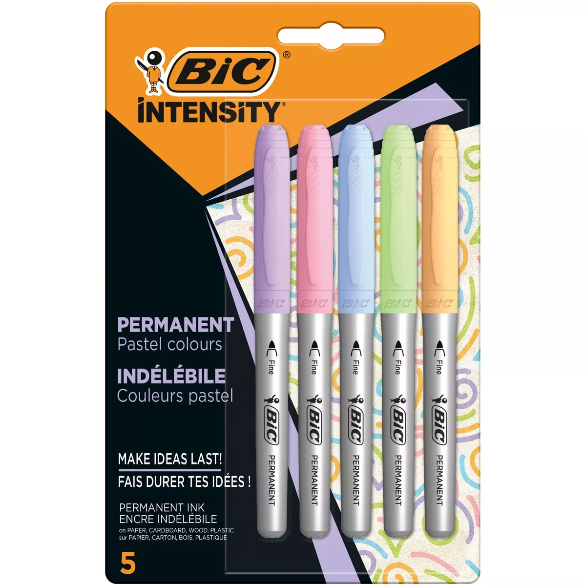 BIC - Pack De 5 Marcadores Permanentes Intensity Pastel barato