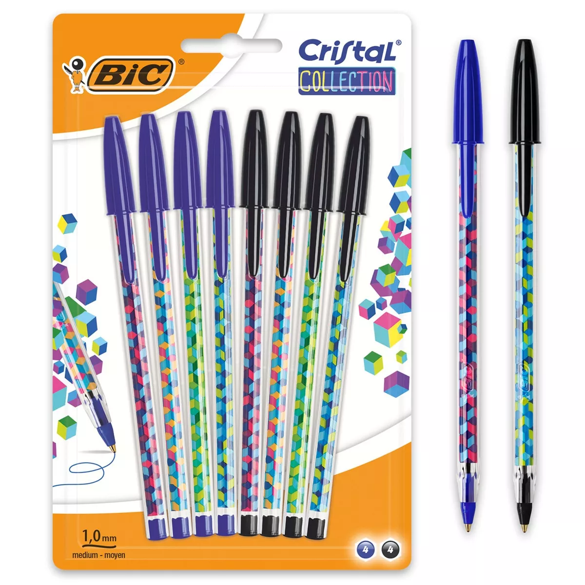 BIC - Pack De 8 Bolígrafos Cristal Collection Punta Media barato
