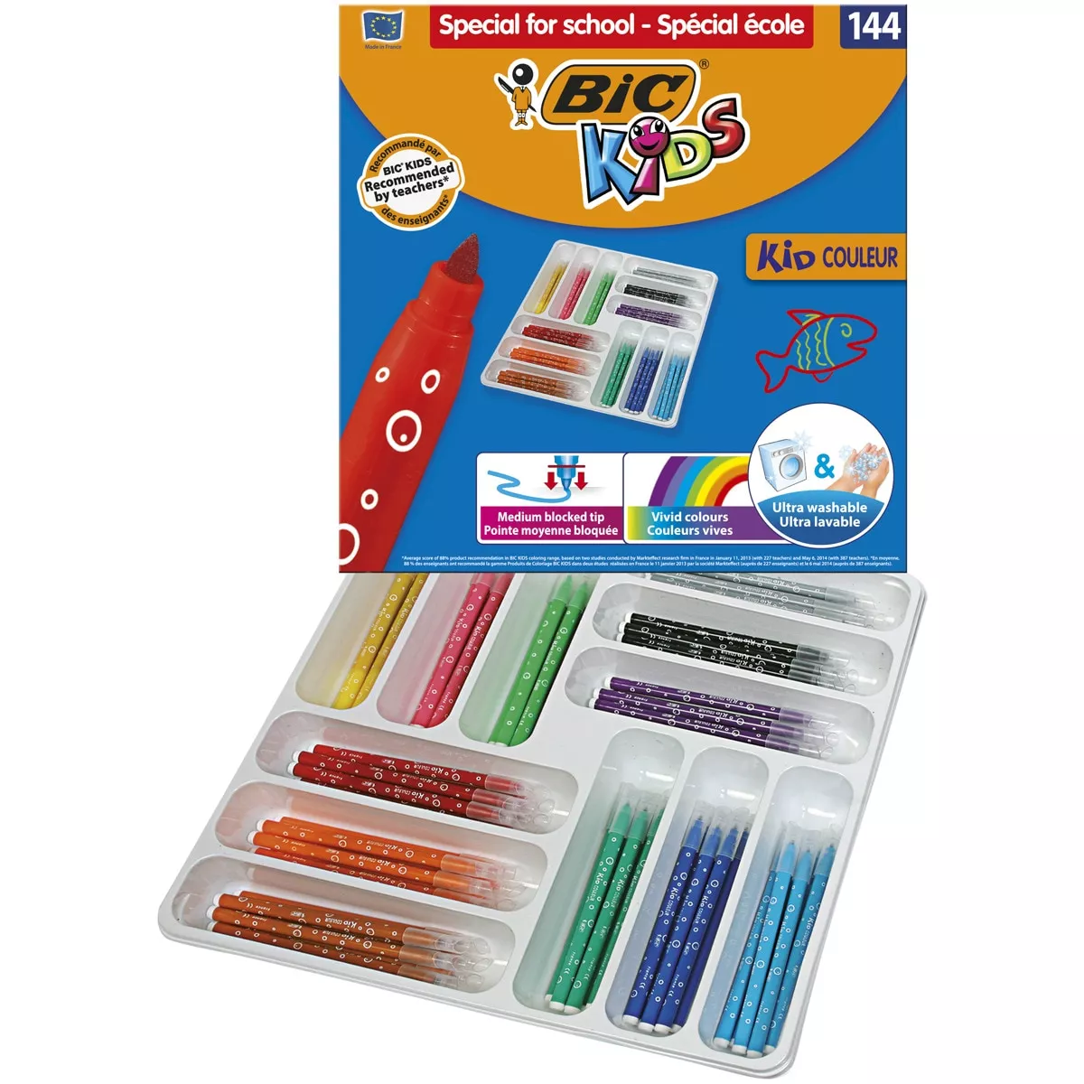BIC - Pack Escolar De 144 Rotuladores Colorear Kid Couleur barato