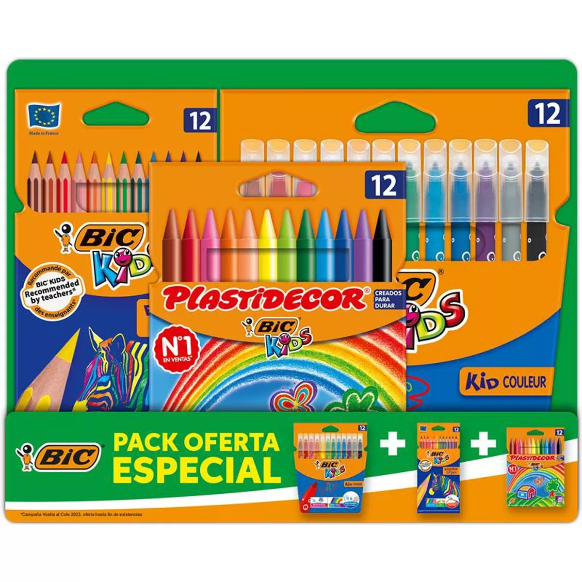 BIC - Pack Especial Coloreado De 12 Rotuladores
