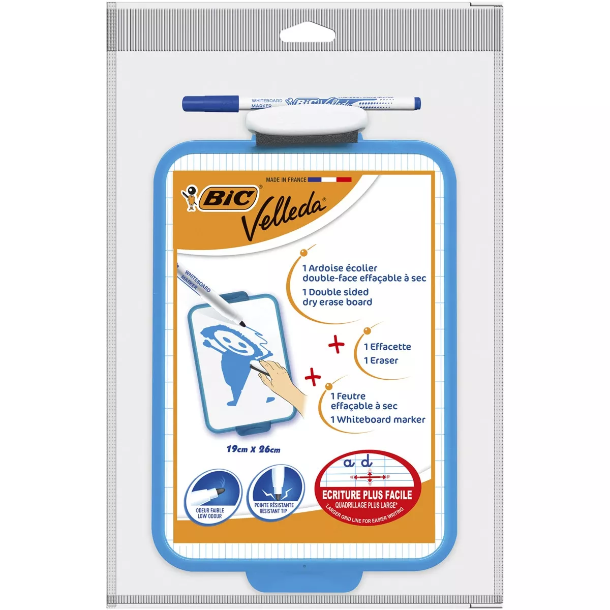 BIC - Pizarra Blanca Velleda Pack Con Marcador Y Borrador. Tamaño 19x26cm barato