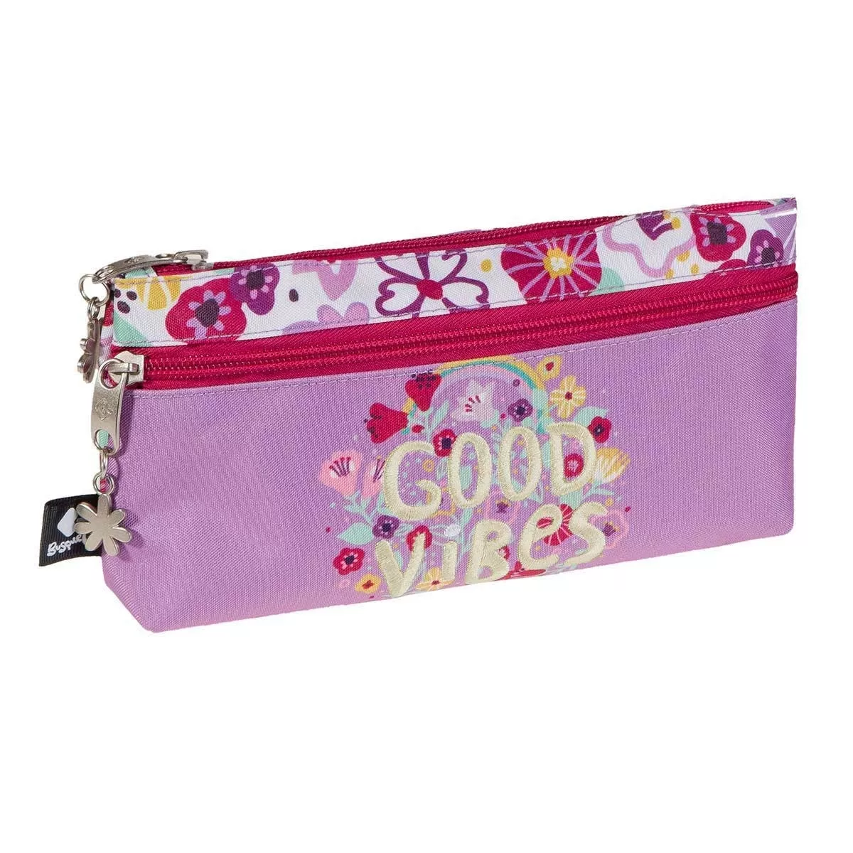 Busquets - Estuche Escolar Doble Good Vibes Lila En Oferta Busquets - Estuche Escolar Doble Good Vibes Lila Barato