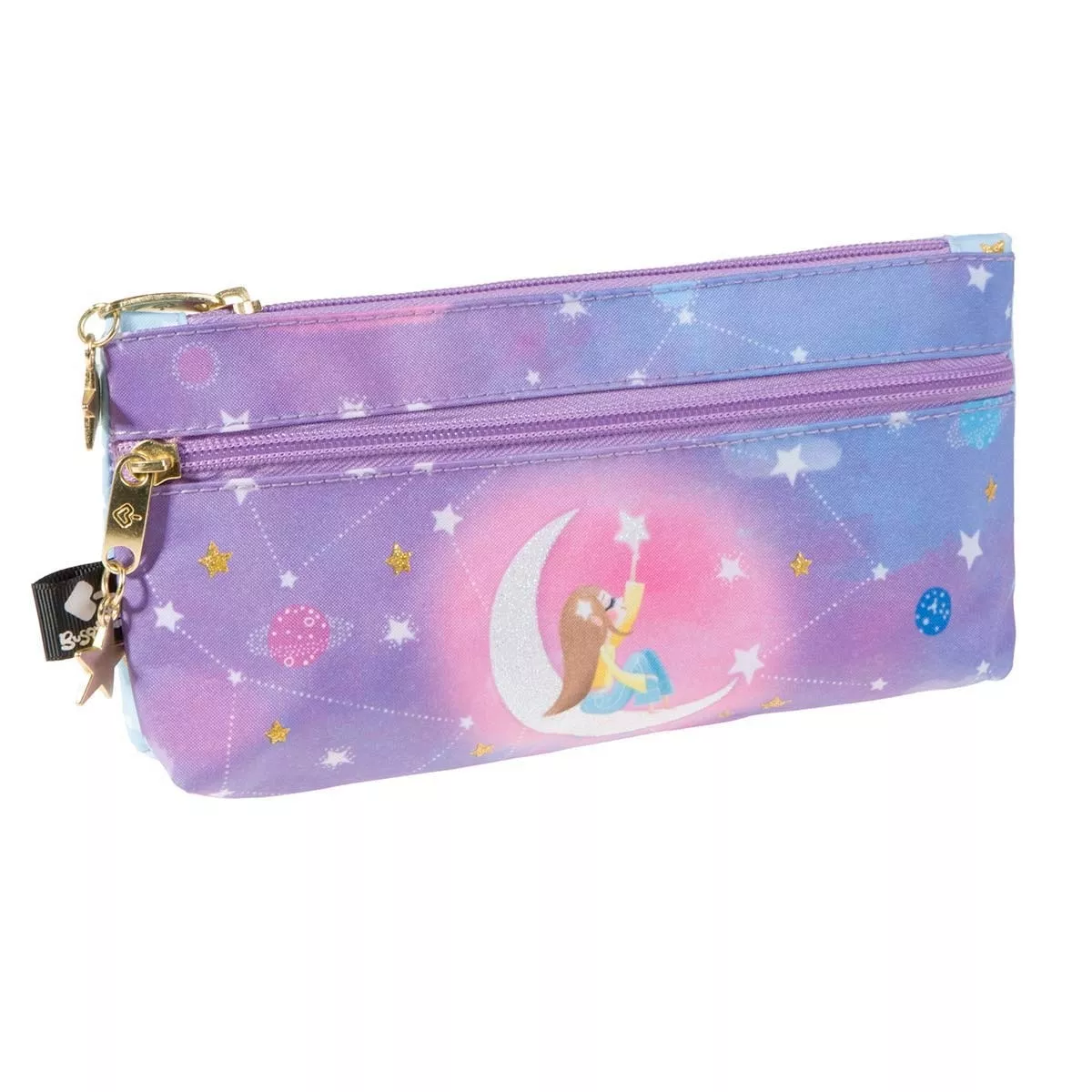 Busquets - Estuche Escolar Doble Moon Lila En Oferta Busquets - Estuche Escolar Doble Moon Lila Barato