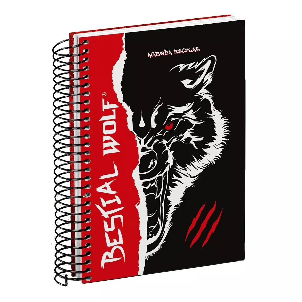 Bestial Wolf - Agenda Escolar Negro Castellano E Inglés barato