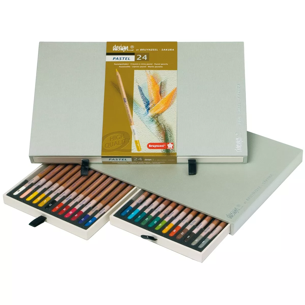 Bruynzeel - Caja De Lujo De Veinticuatro Lápices Pastel Multicolor barato