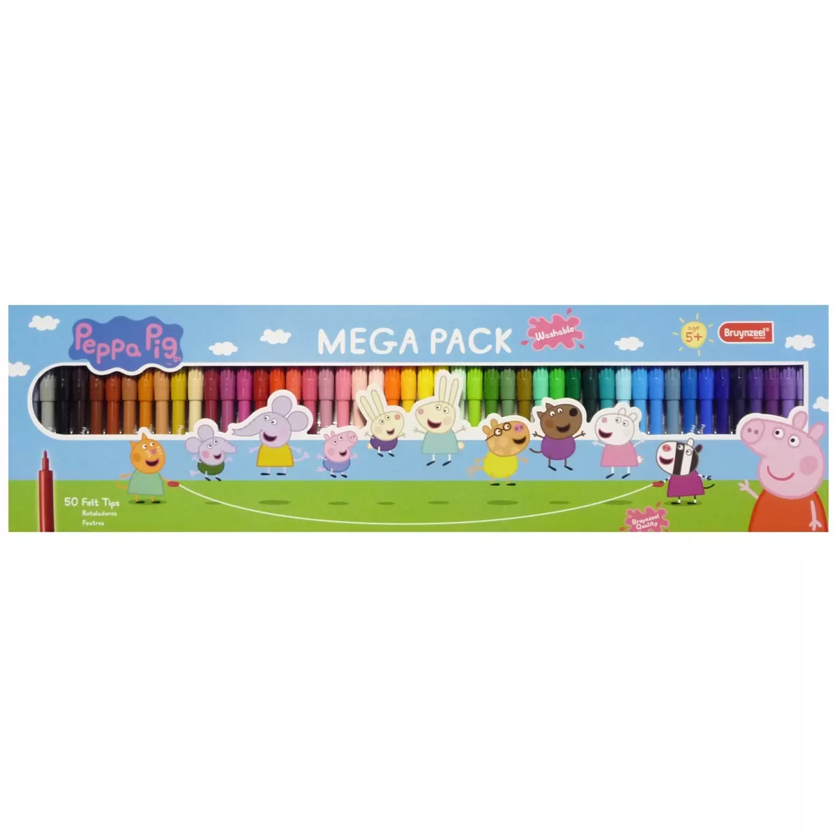 Bruynzeel - Mega Set De 50 Rotuladores Escolares Peppa Pig Multicolor En Oferta Bruynzeel - Mega Set De 50 Rotuladores Escolares Peppa Pig Multicolor Barato