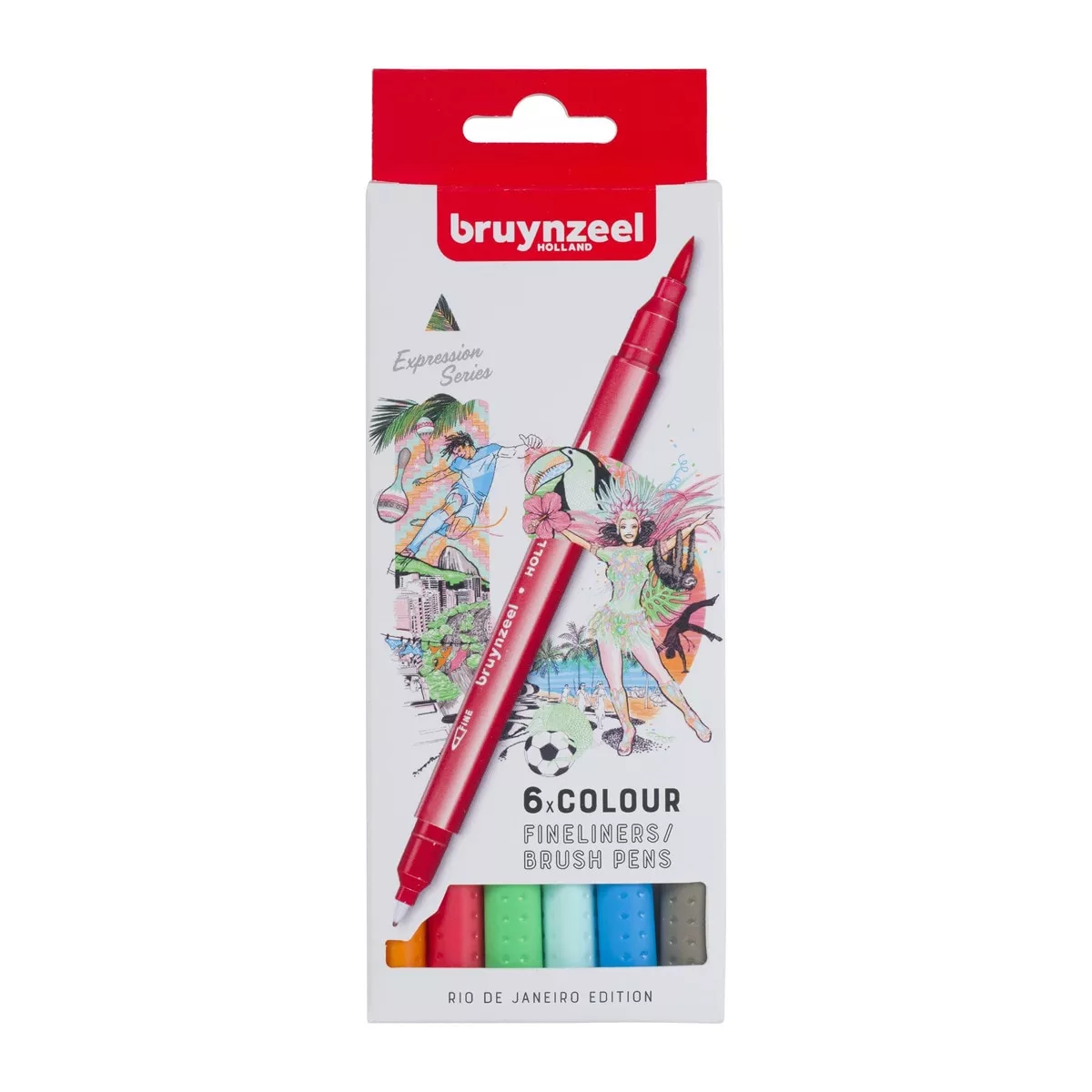 Bruynzeel - Set 6 Rotuladores Doble Punta Pincel Y Punta Fina Río De Janeiro Multicolor barato