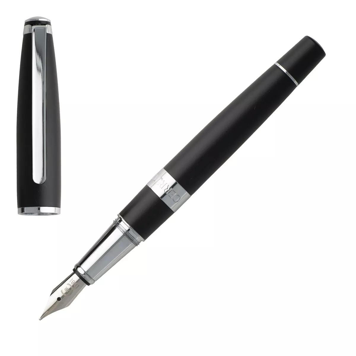 Cerruti 1881 - Estilográfica Bicolore Black Negro Y Cromo En Oferta Cerruti 1881 - Estilográfica Bicolore Black Negro Y Cromo Barato
